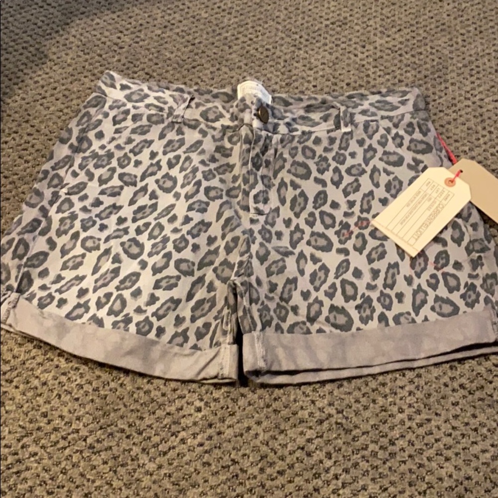 NWT Current/Elliott leopard print shorts sz 29